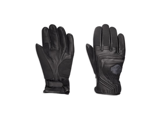 98362-17EM/000L, GLOVE-F/F,BARSHIELD,LOGO,LTHR,