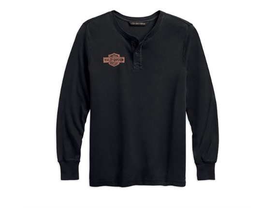 99202-19VM/000L, HENLEY-LASER CUT GRAPHIC,L/S,K