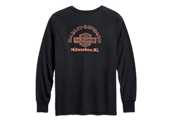 99202-19VM/000L, HENLEY-LASER CUT GRAPHIC,L/S,K