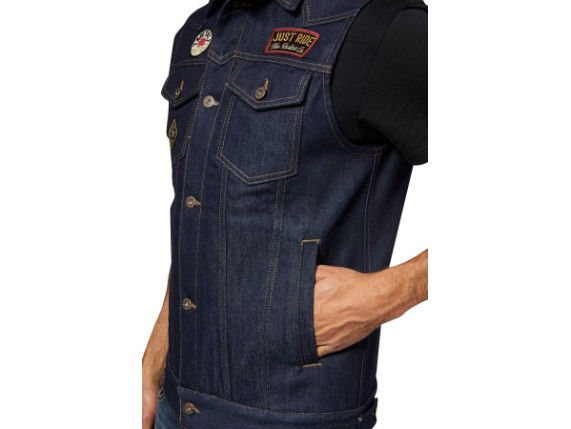 C12441-L, Club Vest Denim