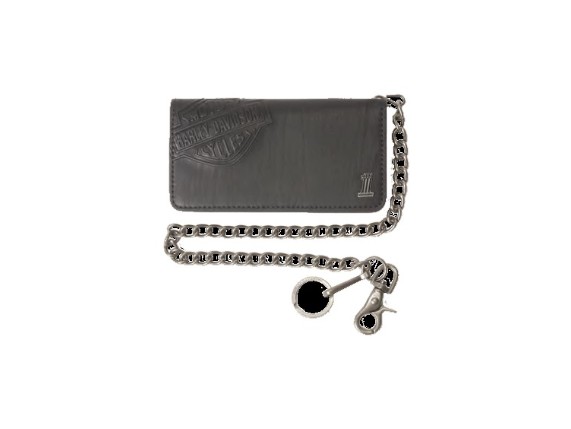 CR2309L-BLACK, Leather Biker Bifold Tall