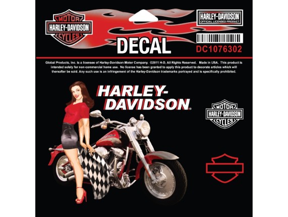 DC1076302, Decal, Checkered Flag, SM, 4 1/8 W x