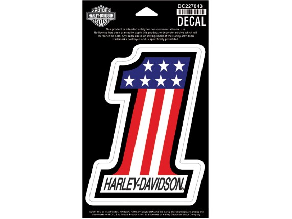 DC227843, Decal, #1 RWB, MD, 3 15/16" W x 5 3/