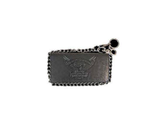 EE9013L-BLACK, Biker Bifold Tall w/Eagle Emboss