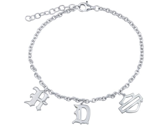 HDB0394-7, Old English H-D Chain Bracelet