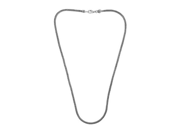 HDD0058-18, Woven Sterling Silver Ride Bead Neck