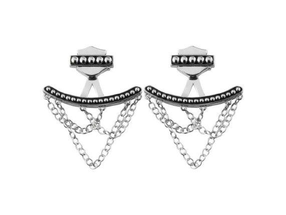 HDE0453, Chandelier Chain Beaded Ear Jackets
