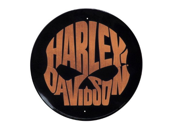 HDL-15531, H-D Copper Skull Tin Sign