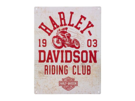 HDL-15545, H-D Riding Club Tin Sign