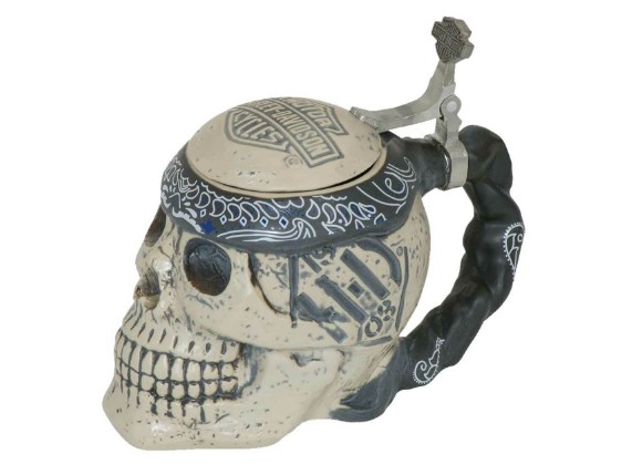 HDL-18606, H-D Skull Stein