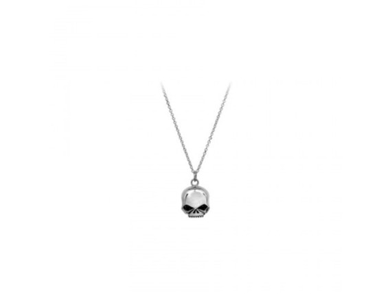 HDN0320, Black Stone Skull Necklace