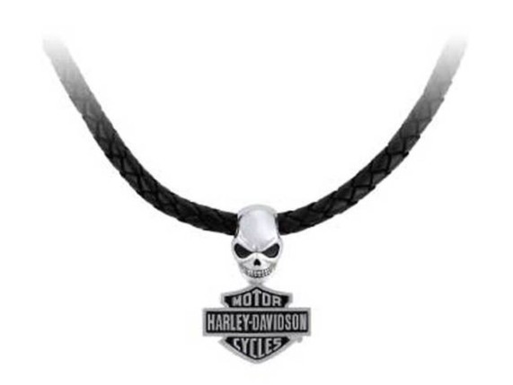 HDN0462-22, Wicked Skull B&S Necklace