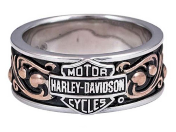 HDR0397-07, Ring H-D Herald B&S Band w/Rose Gold