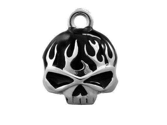 HRB039, Black Flame Skull Ride Bell