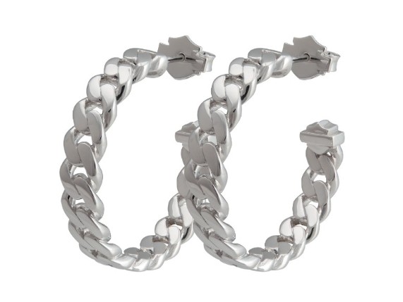 HSE0016, HD Bar Curb Link Hoop Earrings