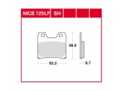 Scheibenbremsbelag MCB725SH