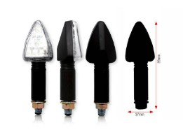 LED Blinker Tri lang schwarz