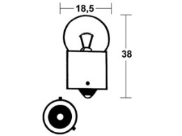 Glühlampe 12V 10W BAU15S; gelb