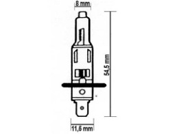 H1-Glühlampe 12V 55W P14; 5S; UV-ge filtert
