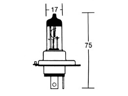H4-Birne 12V 60/55W P43T; POWERWHIT E