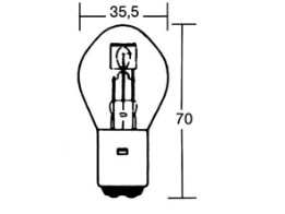 Glühlampe 6V 35/35W BA20D