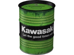 Spardose Ölfass Kawasaki - Let the g ood times roll