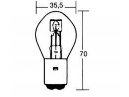 H4 Glühlampe 6V 35/35W; PX 43 T