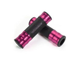CNC Alu Lenkergriffe Set Raximo für 22mm Lenker pink