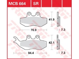 Scheibenbremsbelag MCB664
