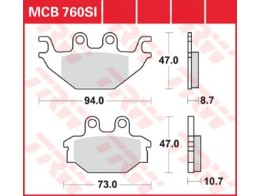 Scheibenbremsbelag MCB760SI