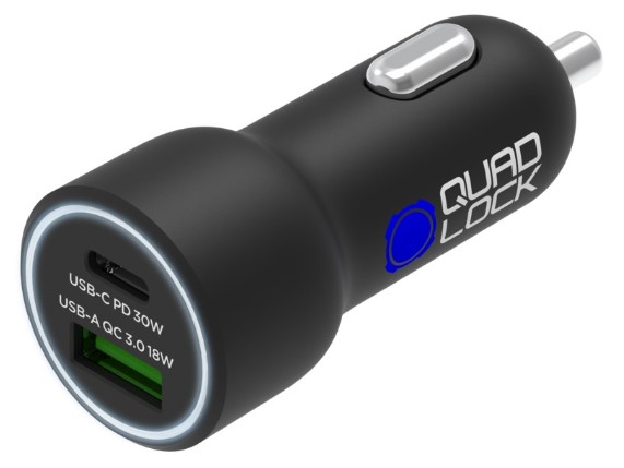 1122431, QUAD LOCK Dual USBC+A Autoladererät