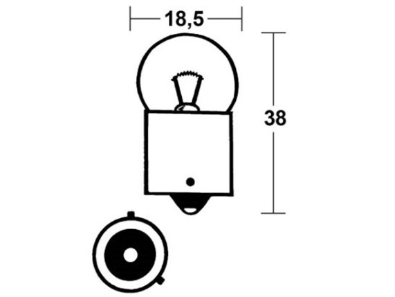 209-080, Glühlampe 12V 10W BAU15S; gelb