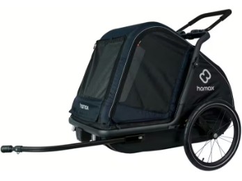 HUNDEANHAENGER PLUTO GR.L BLA U/SCHWARZ - GEFEDERT