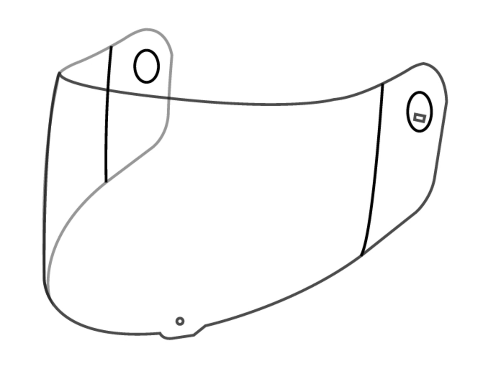 Helm Visier - klar - Visor clear