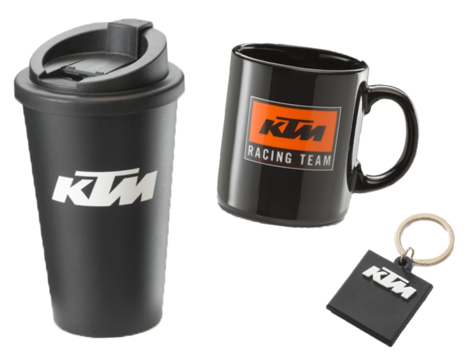 KTM Team Mug Black - Coffe to go Mug Black - Keyholder Slach - Geschenke Set 07