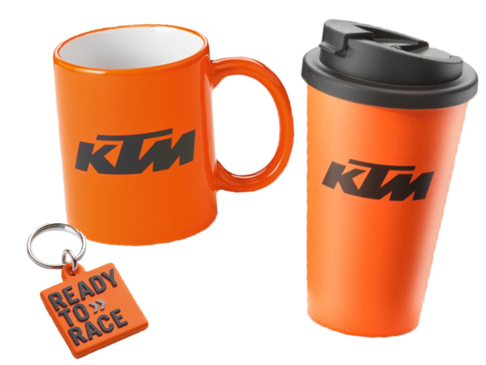 KTM Team Mug Orange - Coffe to go Mug Orange - Keyholder Slach - Geschenke Set 08