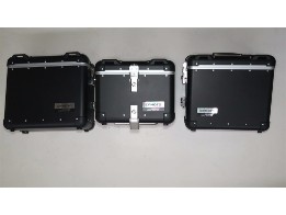 Aluminium Koffer mit Topcase schwarz