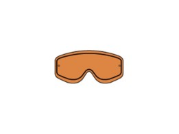 Racing Goggles Double Lens Orange 
