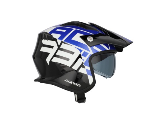AC Helm schwarz-blau seite