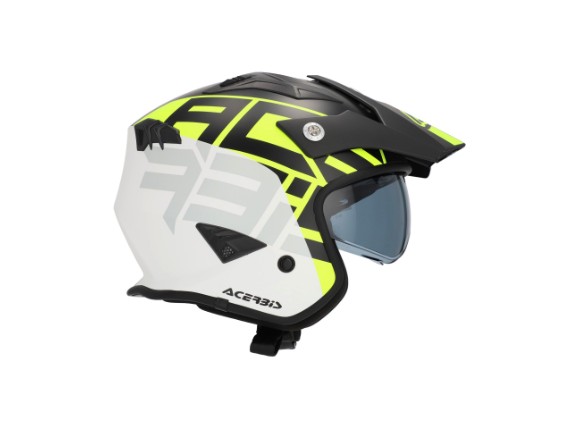AC Helm schwarz-gelb seite