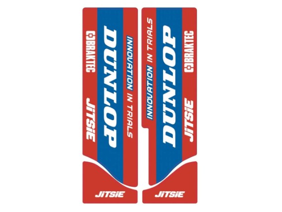 Paioli Gabelsticker Dunlop rot