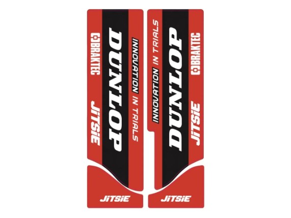 Paioli Gabelsticker Dunlop rot-schwarz