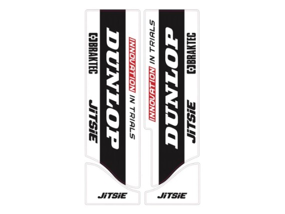 Paioli Gabelsticker Dunlop weiß