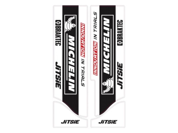 Paioli Gabelsticker michelin schwarz-weiß