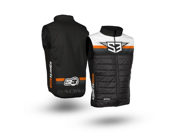 S3 Gilet schwarz, orange