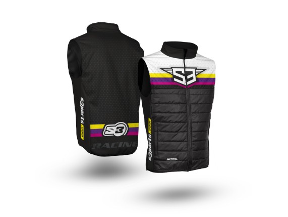 S3 Gilet schwarz, pink