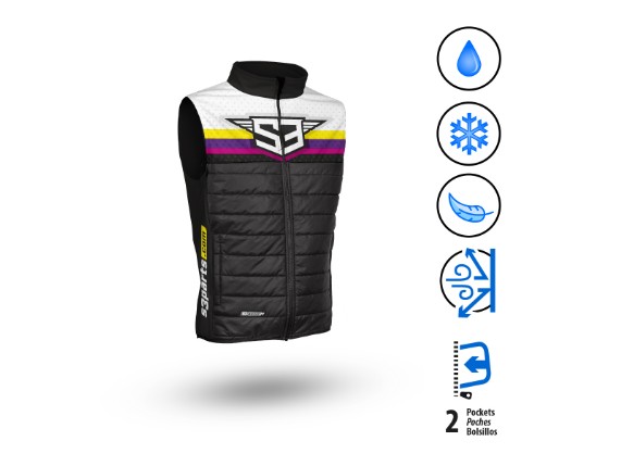 S3 Gilet schwarz, pink 2