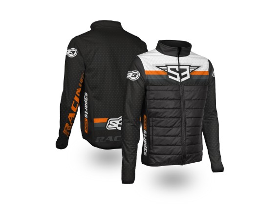 S3 Hypridjacke schwarz, orange