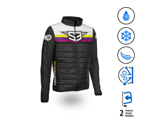 S3 Hypridjacke schwarz, pink 2