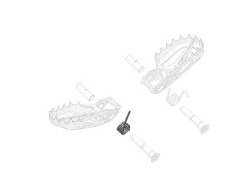 Foot peg spring Left